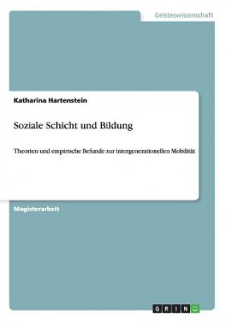 Książka Soziale Schicht und Bildung Katharina Hartenstein