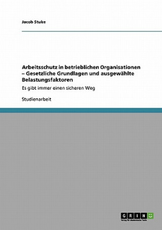 Książka Arbeitsschutz in betrieblichen Organisationen - Gesetzliche Grundlagen und ausgewahlte Belastungsfaktoren Jacob Stuke