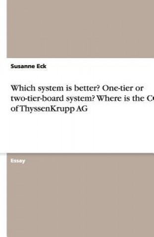 Carte Which system is better? One-tier or two-tier-board system? Where is the COMI of ThyssenKrupp AG Susanne Eck