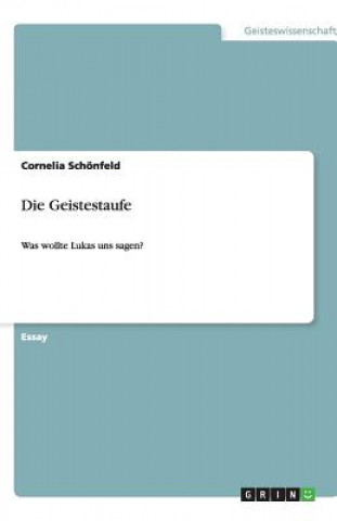 Könyv Geistestaufe Cornelia Schönfeld