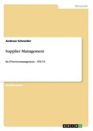 Kniha Supplier Management Andreas Schneider