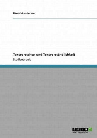 Carte Textverstehen und Textverstandlichkeit Madeleine Jansen