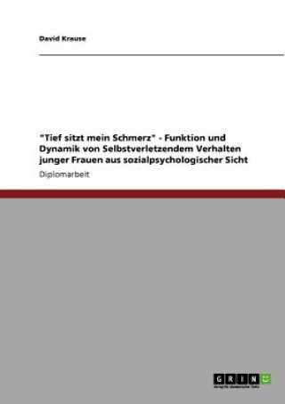 Książka Tief sitzt mein Schmerz - Funktion und Dynamik von Selbstverletzendem Verhalten junger Frauen aus sozialpsychologischer Sicht David Krause