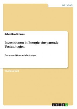 Knjiga Investitionen in Energie einsparende Technologien Sebastian Schulze