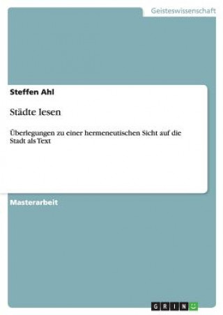 Kniha Stadte lesen Steffen Ahl