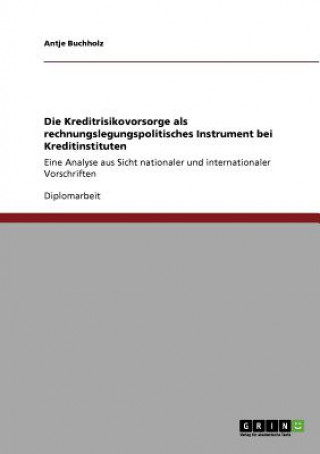 Könyv Die Kreditrisikovorsorge als rechnungslegungspolitisches Instrument bei Kreditinstituten Antje Buchholz