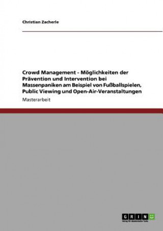Kniha Crowd Management Christian Zacherle