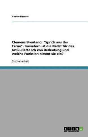 Könyv Clemens Brentano Yvette Denner