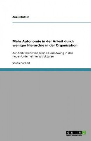 Kniha Mehr Autonomie in der Arbeit durch weniger Hierarchie in der Organisation André Richter