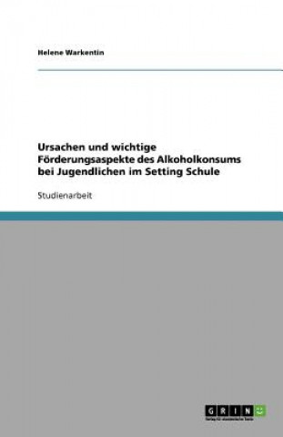 Könyv Ursachen und wichtige Foerderungsaspekte des Alkoholkonsums bei Jugendlichen im Setting Schule Helene Warkentin