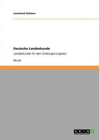 Carte Deutsche Landeskunde Leonhard Voltmer