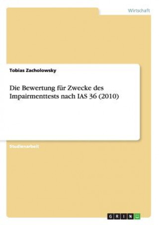 Carte Bewertung fur Zwecke des Impairmenttests nach IAS 36 (2010) Tobias Zacholowsky