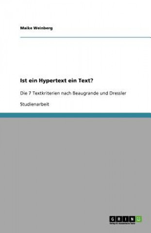 Carte Ist ein Hypertext ein Text? Maike Weinberg