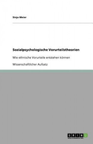 Książka Sozialpsychologische Vorurteilstheorien Sinja Meier