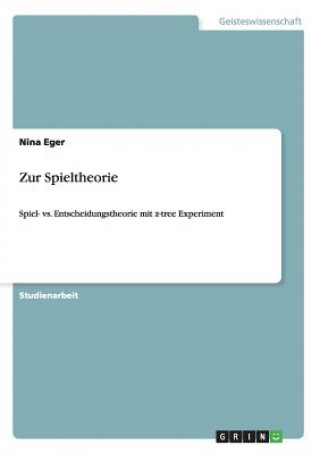 Kniha Zur Spieltheorie Nina Eger