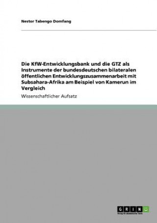 Könyv KfW-Entwicklungsbank und die GTZ als Instrumente der bundesdeutschen bilateralen oeffentlichen Entwicklungszusammenarbeit mit Subsahara-Afrika am Beis Nestor Tabengo Domfang