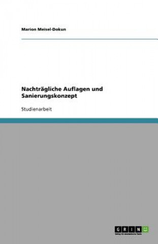 Könyv Nachtragliche Auflagen Und Sanierungskonzept Marion Meisel-Dokun