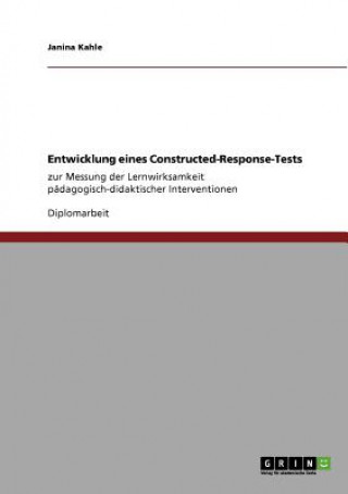 Knjiga Entwicklung eines Constructed-Response-Tests Janina Kahle