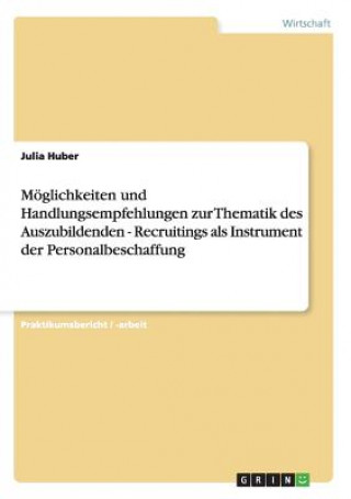 Carte Moeglichkeiten und Handlungsempfehlungen zur Thematik des Auszubildenden - Recruitings als Instrument der Personalbeschaffung Julia Huber