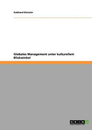 Carte Globales Management unter kulturellem Blickwinkel Gebhard Deissler