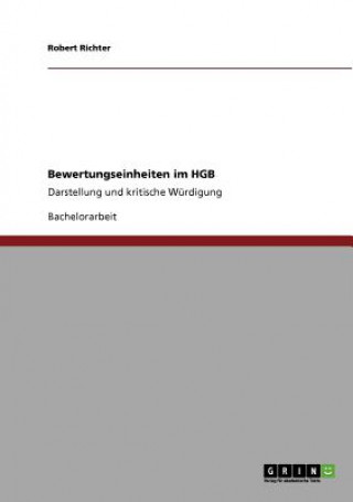Kniha Bewertungseinheiten im HGB Robert Richter