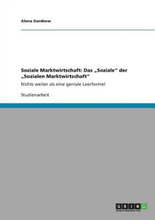 Kniha Soziale Marktwirtschaft Alona Gordeew