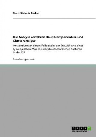 Livre Analyseverfahren Hauptkomponenten- und Clusteranalyse Romy Stefanie Becker