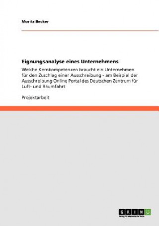 Libro Eignungsanalyse eines Unternehmens Moritz Becker