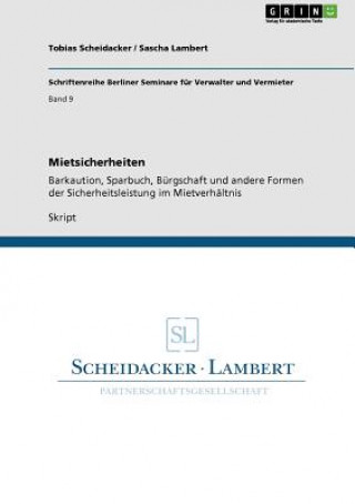 Könyv Mietsicherheiten Tobias Scheidacker