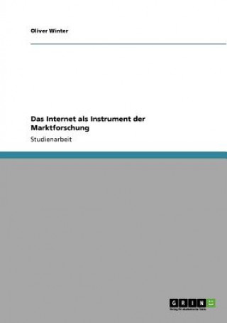 Knjiga Internet als Instrument der Marktforschung Oliver Winter