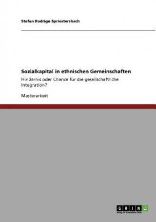 Book Sozialkapital in ethnischen Gemeinschaften Stefan Rodrigo Spriestersbach