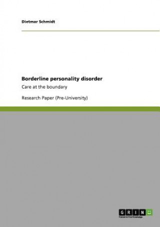 Kniha Borderline personality disorder Dietmar Schmidt