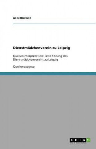 Carte Dienstmadchenverein zu Leipzig Anne Biernath