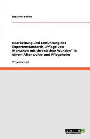 Kniha Expertenstandard "Pflege von Menschen mit chronischen Wunden in einem Altenwohn- und Pflegeheim Benjamin Böhme