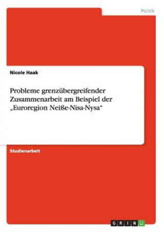 Kniha Probleme grenzubergreifender Zusammenarbeit am Beispiel der "Euroregion Neisse-Nisa-Nysa Nicole Haak