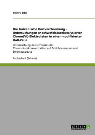 Carte Galvanische Hartverchromung - Untersuchungen an schwefelsaurekatalysierten Chrom(VI)&#8208;Elektrolyten in einer modifizierten Hull&#8208;Zelle Dmitrij Ziles