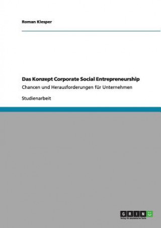 Könyv Konzept Corporate Social Entrepreneurship Roman Klesper