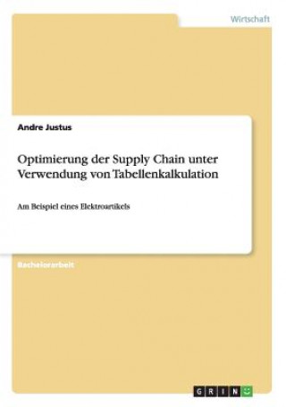 Carte Optimierung der Supply Chain unter Verwendung von Tabellenkalkulation Andre Justus