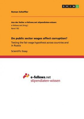 Kniha Do public sector wages affect corruption? Roman Scheffler