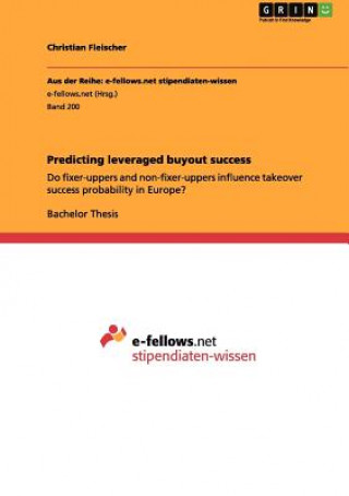 Książka Predicting leveraged buyout success Christian Fleischer