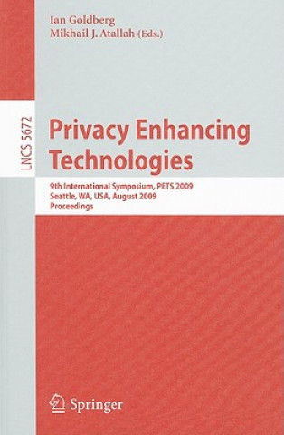 Kniha Privacy Enhancing Technologies Ian Goldberg