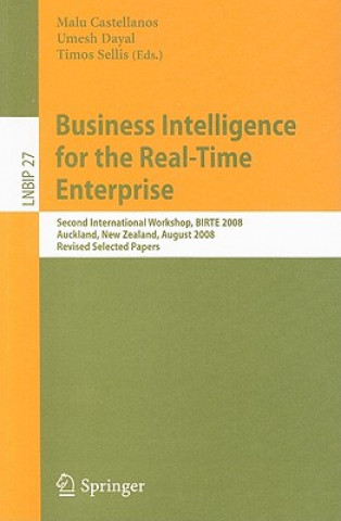 Kniha Business Intelligence for the Real-Time Enterprise Malu Castellanos