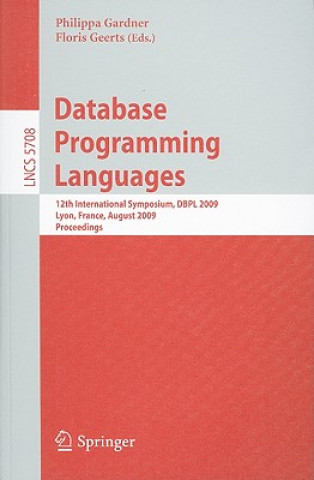 Könyv Database Programming Languages Philippa Gardner