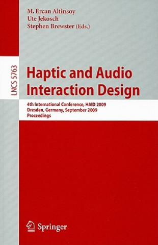 Könyv Haptic and Audio Interaction Design M. Ercan Altinsoy