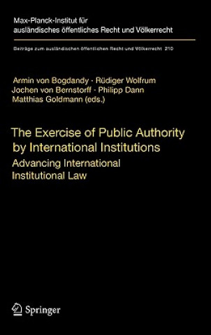 Kniha Exercise of Public Authority by International Institutions Armin von Bogdandy