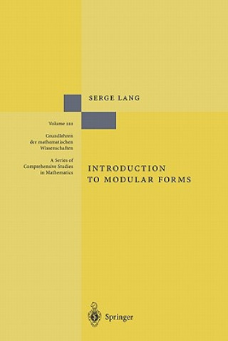 Carte Introduction to Modular Forms Serge Lang