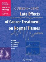 CURED I - LENT Late Effects of Cancer Treatment on Normal Tissues