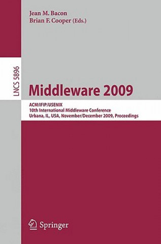 Kniha Middleware 2009 Jean M. Bacon