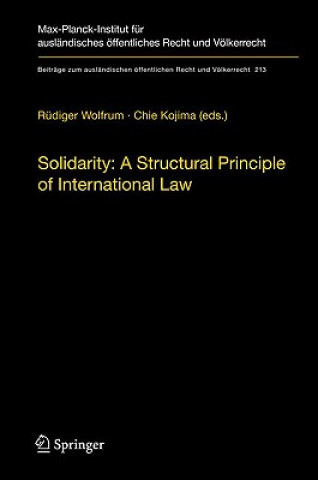 Könyv Solidarity: A Structural Principle of International Law Rüdiger Wolfrum