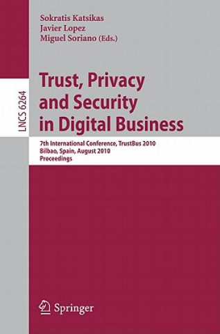 Kniha Trust, Privacy and Security in Digital Business Sokratis Katsikas